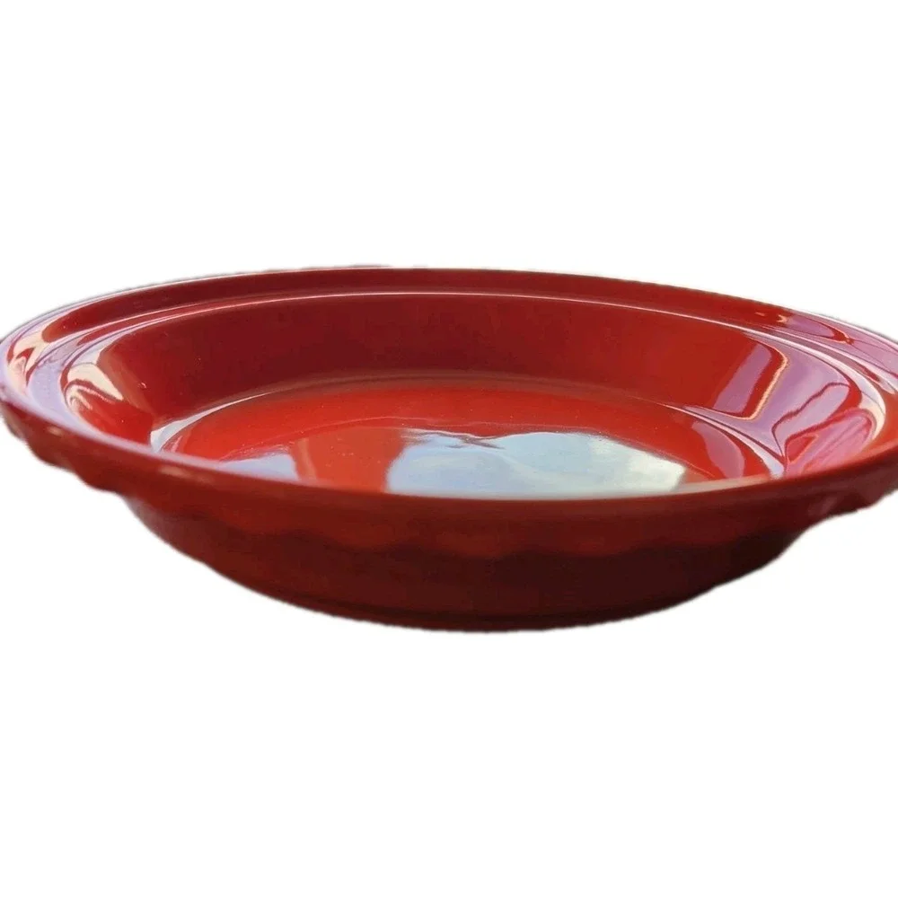 Fiestaware Pie Dish 10 1/4 Deep Holds 44oz HLC Retired Color Tangerine/Persimmon
